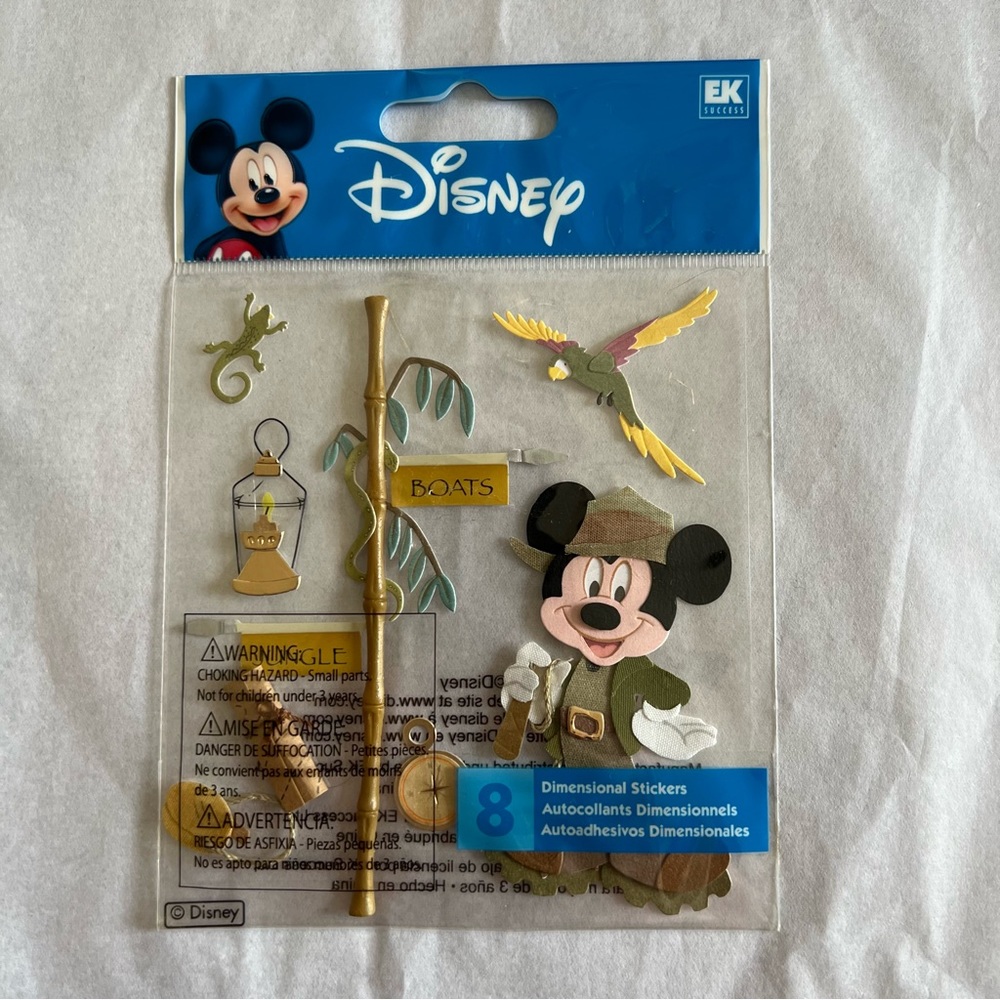 NWT Disney EK Success Mickey Mouse Jungle Explorer 3D Sticker Set